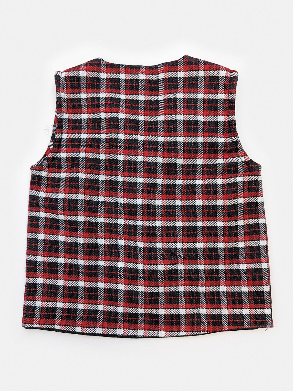 Halemons Baby Boy Fleece Half Sleeves Mini Jacket Checks-Black