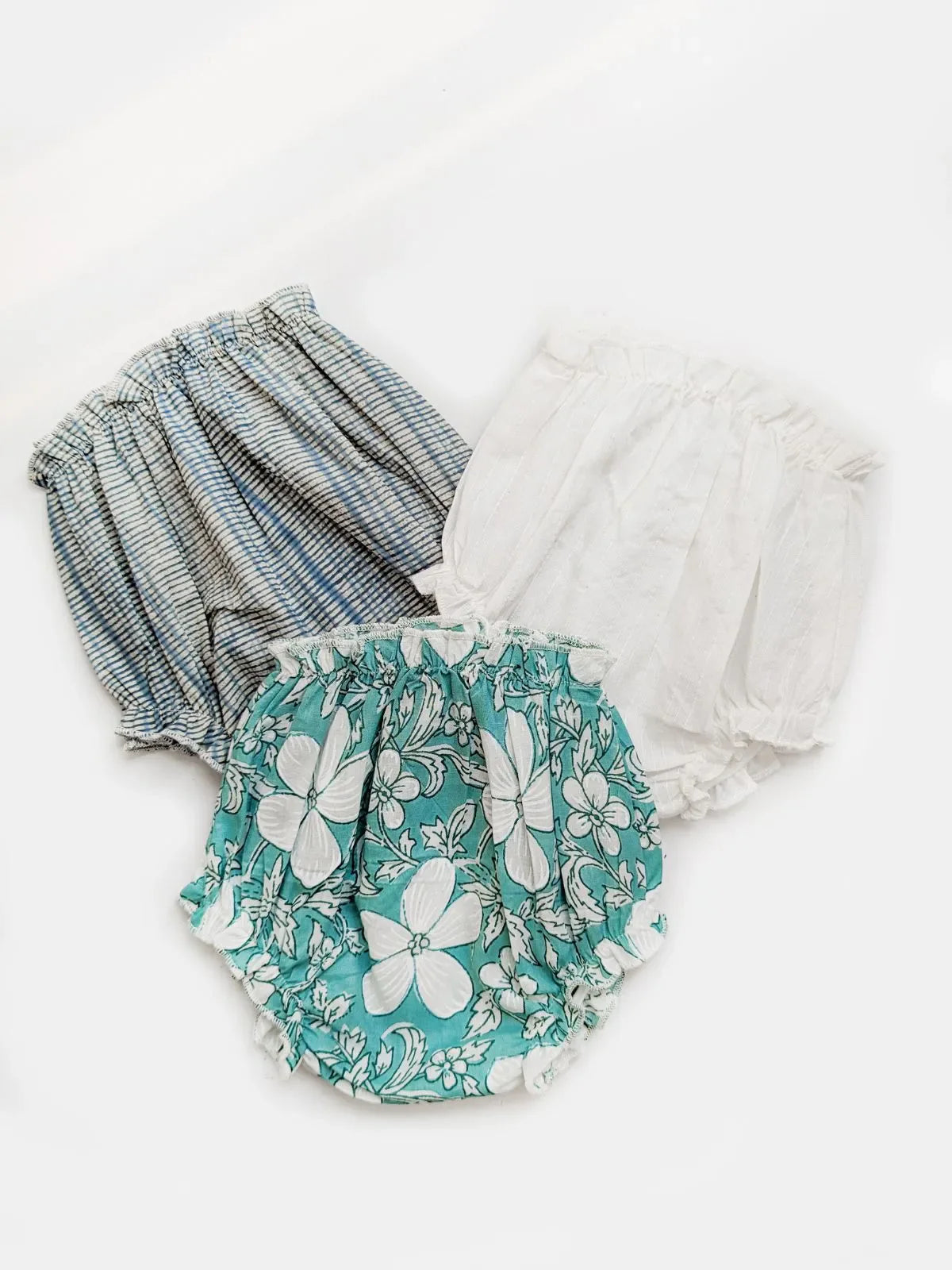 Halemons Baby Girl Pure Cotton Butter Bloomers World's Softest Elastic - Sea Green