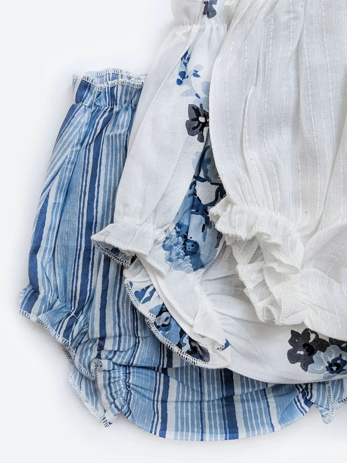 Halemons Baby Girl Pure Cotton Super Soft Butter Bloomers Pack of 3- Sky