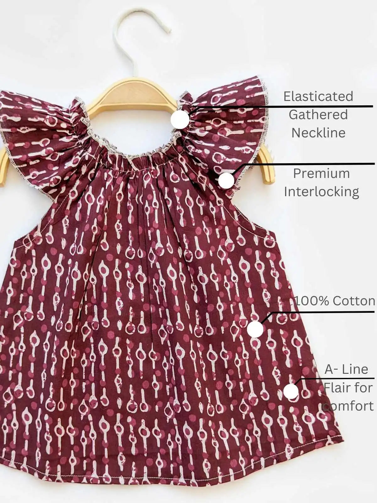 Halemons Baby Girl Summer Tulip Pure Cotton Floral Short Sleeve Jabla Pack of 3