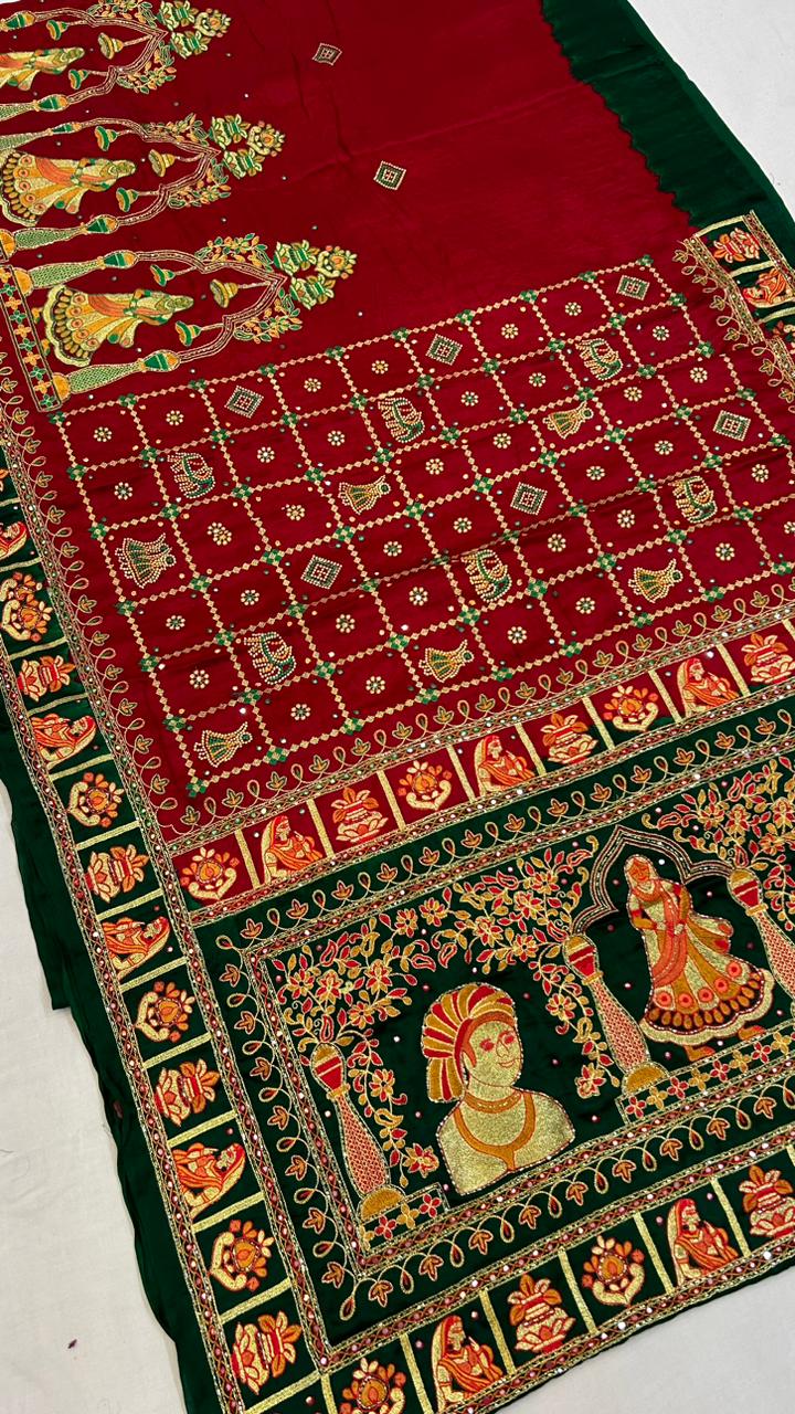 Designer Patli Palav Gaji Silk Gharchola