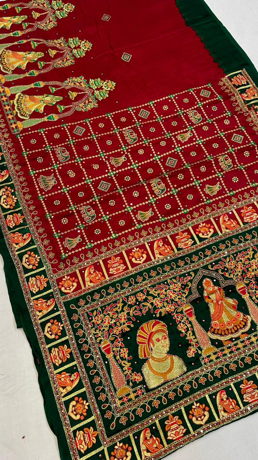 Designer Patli Palav Gaji Silk Gharchola