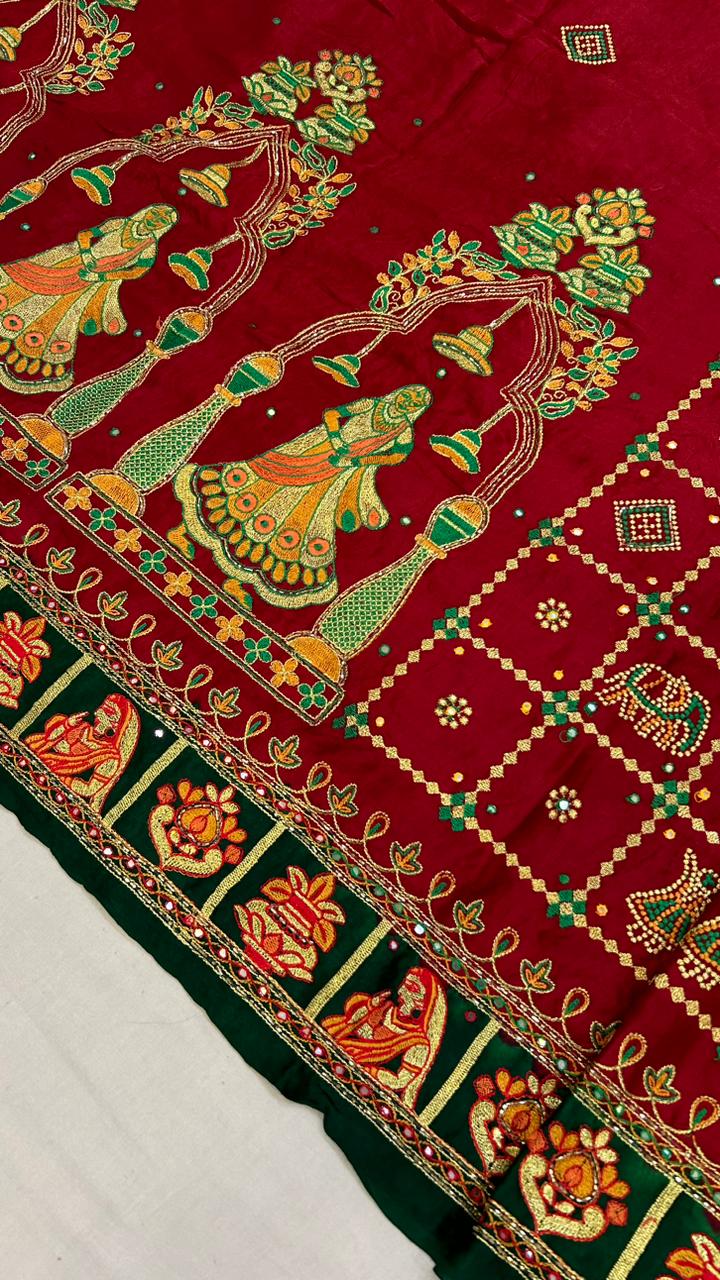 Designer Patli Palav Gaji Silk Gharchola