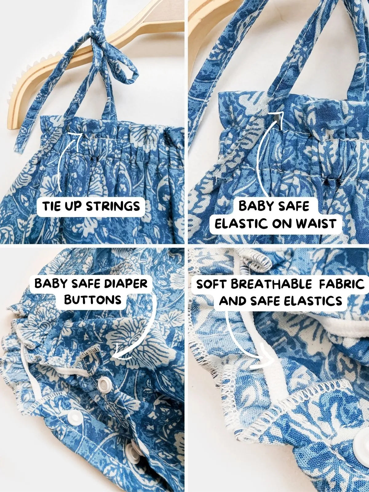 Halemons Babydoll Romper-Sky