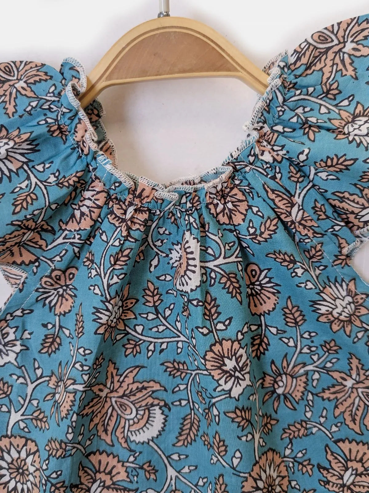 Halemons Baby Girl sea Tulip Pure Cotton Frilled Jabla - Seagreen