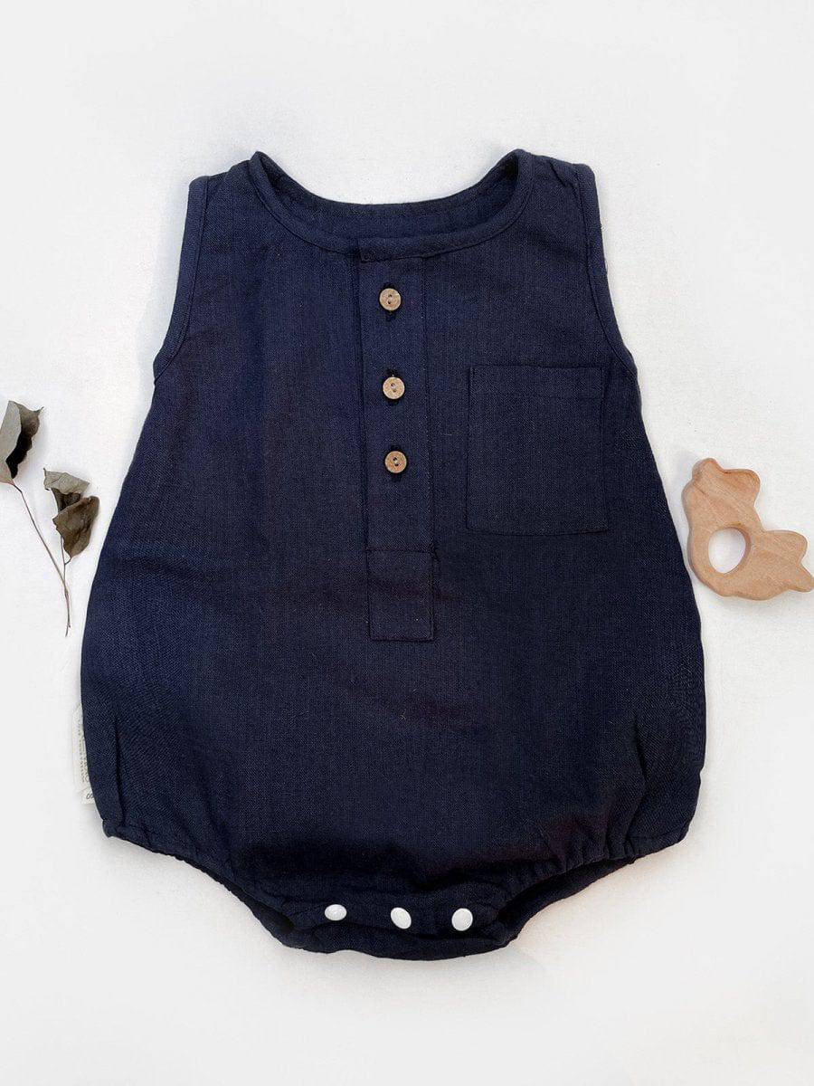Blue Baby Unisex Pure Cotton Bubble Romper