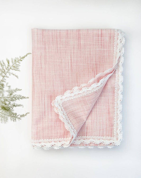 100% Organic Peach Cotton Wrap Newborn Baby Blanket